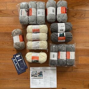 Mary Maxim Simple Stripe Knit Blanket Pattern, Yarn & Needles